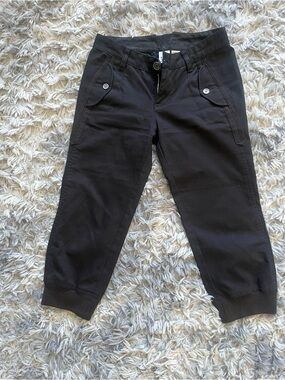 Armani Exchange Black Cotton Pants with A|X Tag